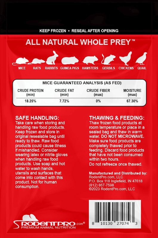 Frozen Large Mice Purchase NutrientRich White Large Frozen Mice (50